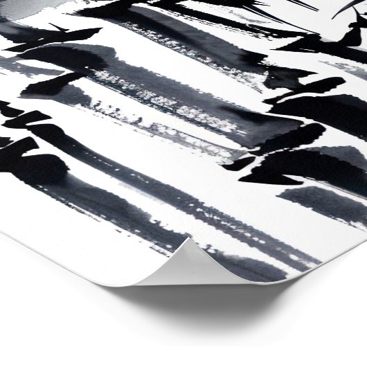 Bamboe Japans minimaal plant. Poster (Hoek)