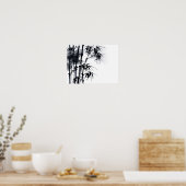 Bamboe Japans minimaal plant. Poster (Keuken)