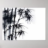 Bamboe Japans minimaal plant. Poster (Voorkant)