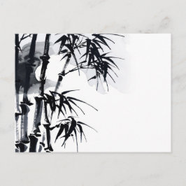Bamboe Japanse minimale plant. Briefkaart