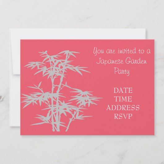 Bamboe Japanse Tuin feestfunctie Kaart (Voorkant)