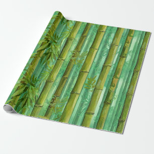 Bamboe Jungle Bos Warm Koel Groen Cadeaupapier