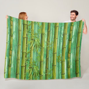 Bamboe Jungle Bos Warm Koel Groen Fleece Deken