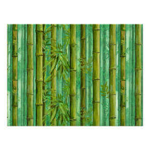 Bamboe Jungle Bos Warm Koel Groen Perfect Poster