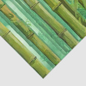 Bamboe Jungle Bos Warm Koel Groen Tissuepapier (Detail)