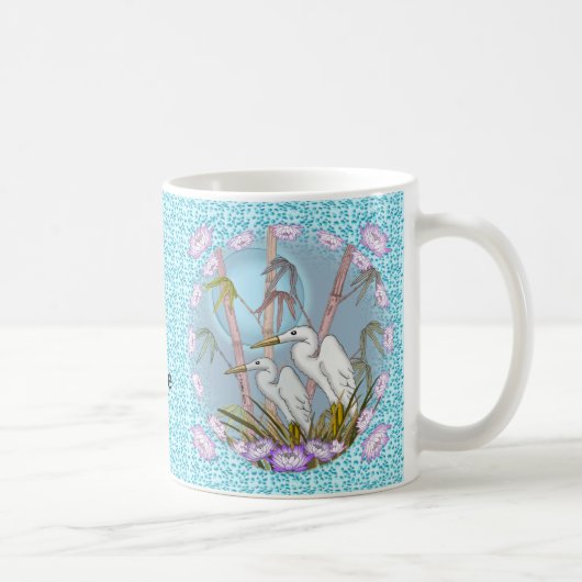 Bamboe Kraanvogels mok (Rechts)