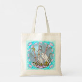 Bamboe Kraanvogels Tote Bag (Achterkant)