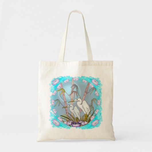 Bamboe Kraanvogels Tote Bag (Voorkant)