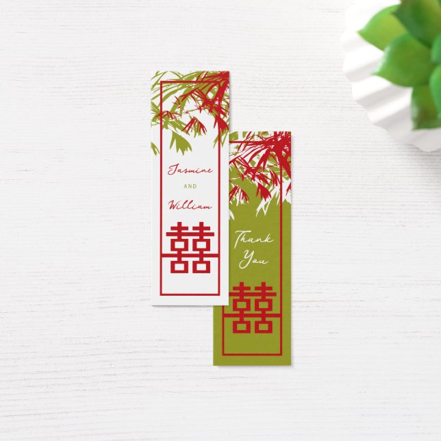 Bamboe laat Labels met tweeduizend cadeautjes Mini Visitekaartjes (Bureau)