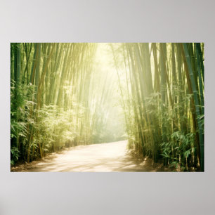 Bamboe Landschap Meditatie Serene Kalm Poster