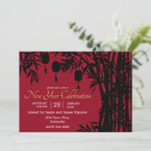 Bamboe & Lantaarns Týt Nieuwjaar Kaart (Staand voorkant)