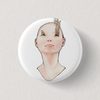 "Bamboe Lashes" Originele Erica Ward Pin Ronde Button 3,2 Cm