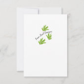 Bamboe Leaves Bedankkaart (Achterkant)