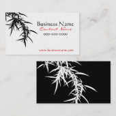 Bamboe Leaves Black Visitekaartje (Voorkant / Achterkant)