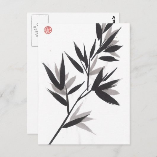 Bamboe Leaves Briefkaart (Voorkant / Achterkant)