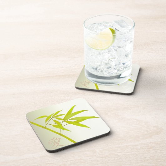 Bamboe Leaves en Japans symbool Onderzetters (Rechterzijde)