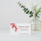 Bamboe Leaves Red Visitekaartje (Staand voorkant)