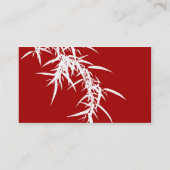 Bamboe Leaves Red Visitekaartje (Achterkant)