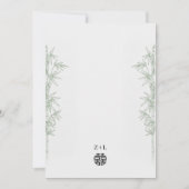 Bamboe Liefde Dubbel Geluk Chinese Bruiloft Kaart (Voorkant)