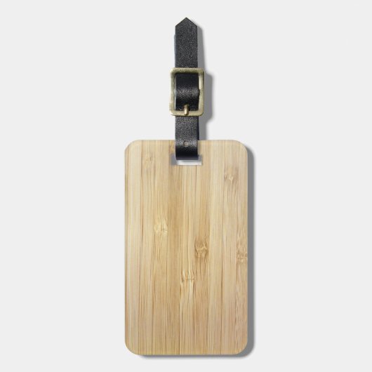 Bamboe-look Bagagelabel (Voorkant verticaal)