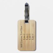 Bamboe-look Bagagelabel (Achterkant verticaal)