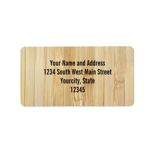 Bamboe-look Etiket (Voorkant)