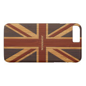 Bamboe look & gegraveerd  Vlag Vakbondsvlag Case-Mate iPhone Case (Achterkant (Horizontaal))
