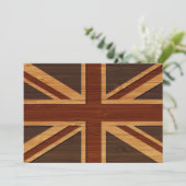 Bamboe look & gegraveerd  Vlag Vakbondsvlag Kaart (Staand voorkant)