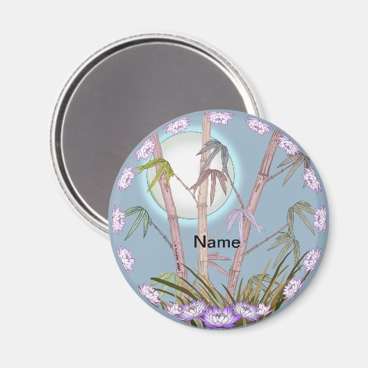 Bamboe Lotus Moon magneet (Voorkant / Achterkant)