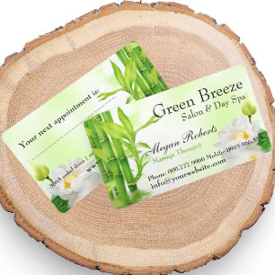 Bamboe Lotus Reiki Spa Huidverzorging Massagesalon Afsprakenkaartje