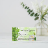 Bamboe Lotus Reiki Spa Huidverzorging Massagesalon Afsprakenkaartje (Staand voorkant)