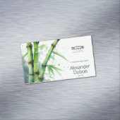 Bamboe magneet visitekaartje modern fris natuurlij (Voorbeeld)