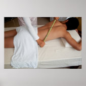 Bamboe massage op de ribben poster (Voorkant)