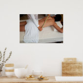 Bamboe massage op de ribben poster (Keuken)