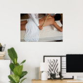 Bamboe massage op de ribben poster (Thuiskantoor)