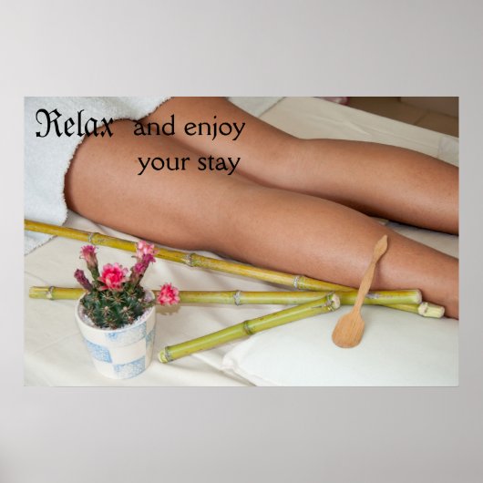 Bamboe Massage Tools naast Legs Poster (Voorkant)