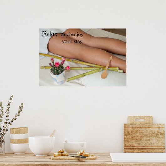 Bamboe Massage Tools naast Legs Poster (Keuken)