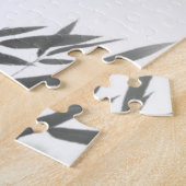 Bamboe met Aziatische wasstijl (sumi-e) Legpuzzel (Zijkant)