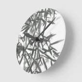 Bamboe met Aziatische wasstijl (sumi-e) Ronde Klok (Hoek)