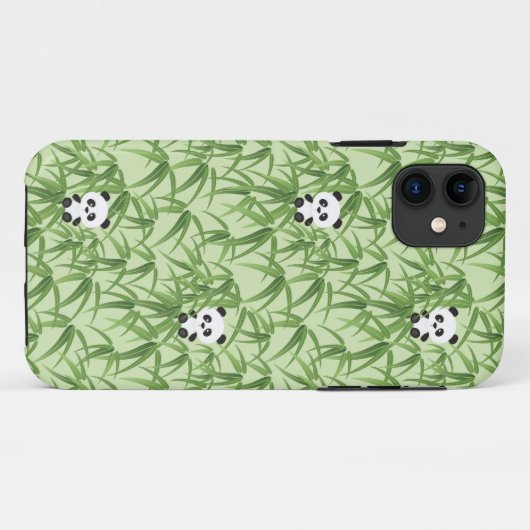 Bamboe met Panda's Case-Mate iPhone Case (Achterkant (horizontaal))