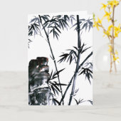 Bamboe met Steen Kaart (Gele Bloem)