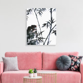 Bamboe met Stone Canvas Afdruk (Insitu (Woonkamer))
