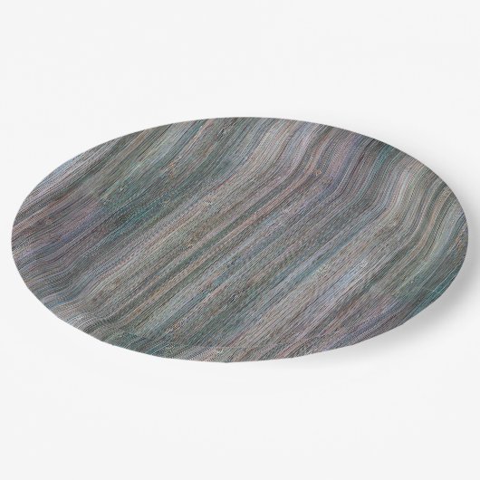 Bamboe met weerslag van hout Kijk uit Papieren Bordje (Gekanteld)