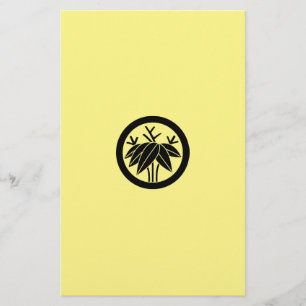 Bamboe met wortel in cirkel briefpapier