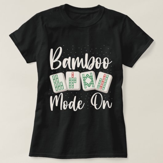 Bamboe Mode On Design voor een Mahjong Nerd T-shirt (Design voorkant)