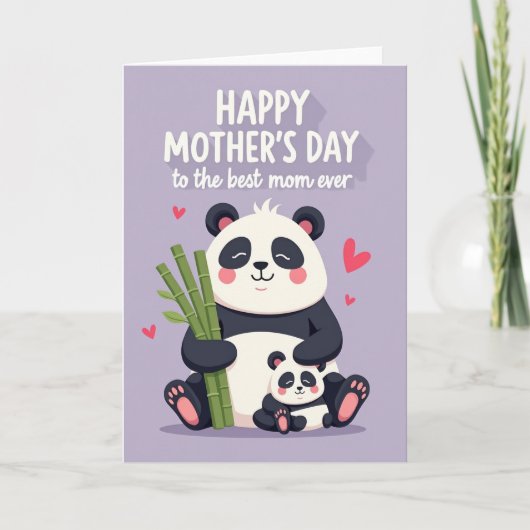 Bamboe Moederdag Liefde Kaart (Voorkant)