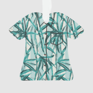 Bamboe Oerwoud Hawaiian Stripe - Blauwgroen Ornament