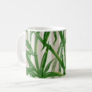 Bamboe Oerwoud Hawaiian Stripe - Groen en Taupe Koffiemok