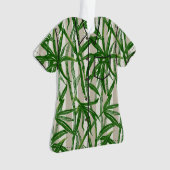 Bamboe Oerwoud Hawaiian Stripe - Groen Ornament (voorkant)