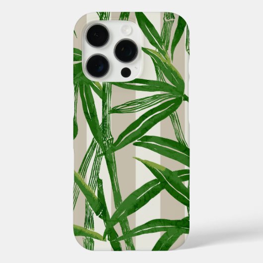 Bamboe Oerwoud Hawaiian Stripe - Taupe en Groen Case-Mate iPhone Case (Achterkant)